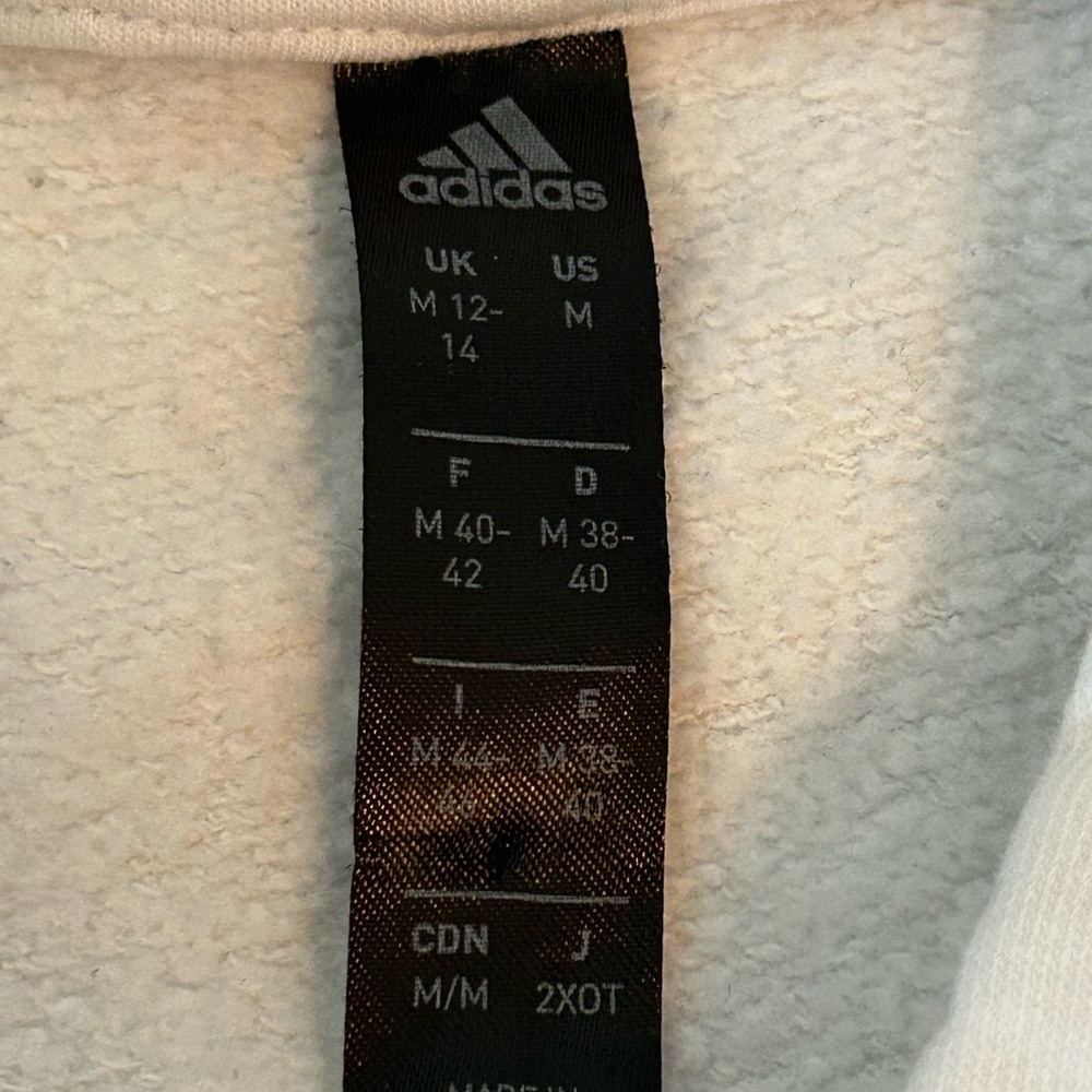 Adidas Women’s White Pullover Hoodie Sz M - Picture 5 of 6